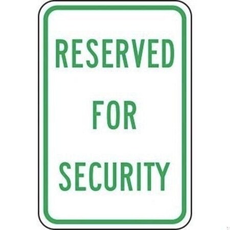 Accuform TRAFFIC SIGN RESERVED FOR SECURITY FRP269RA FRP269RA